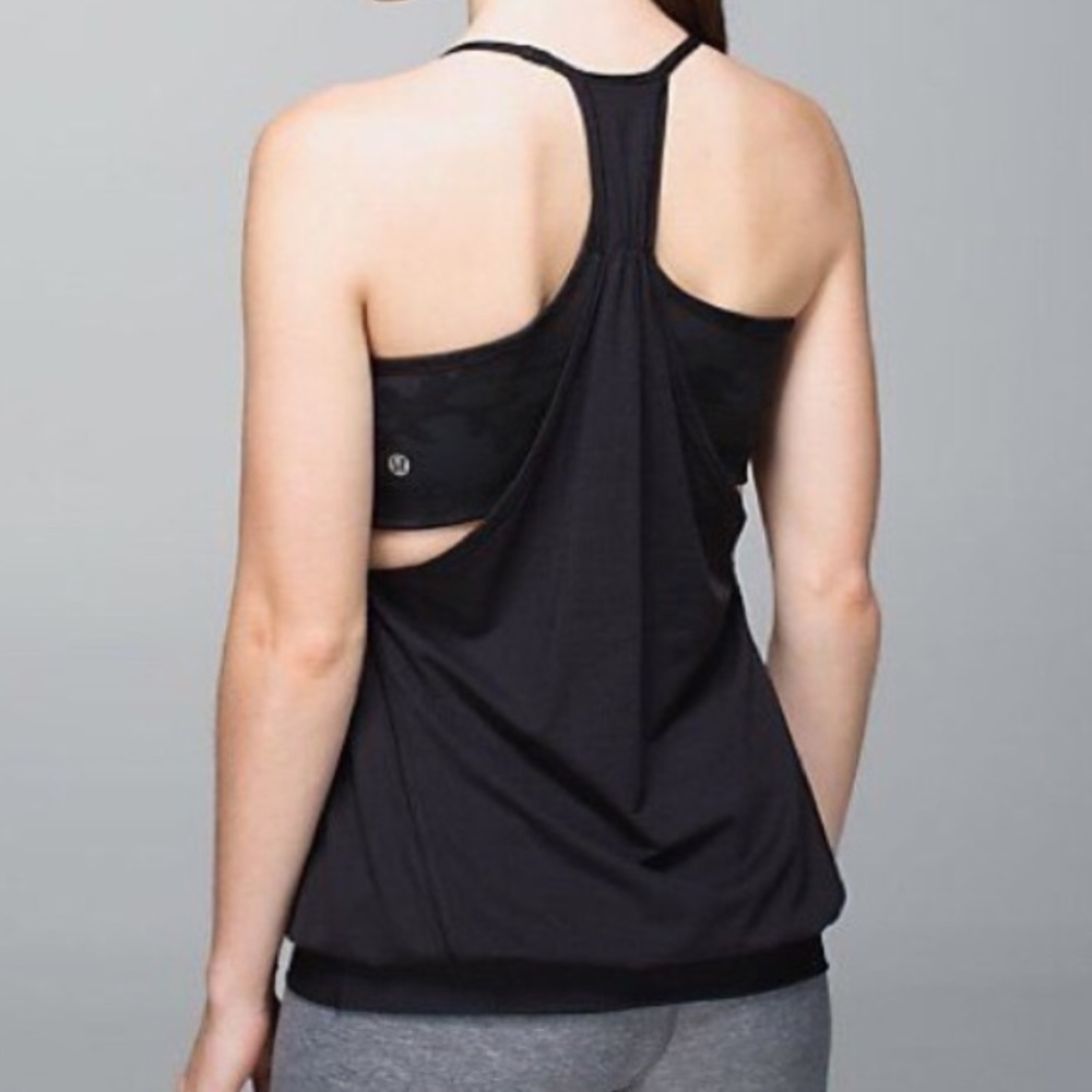 Lululemon sport bra built in workout shirt